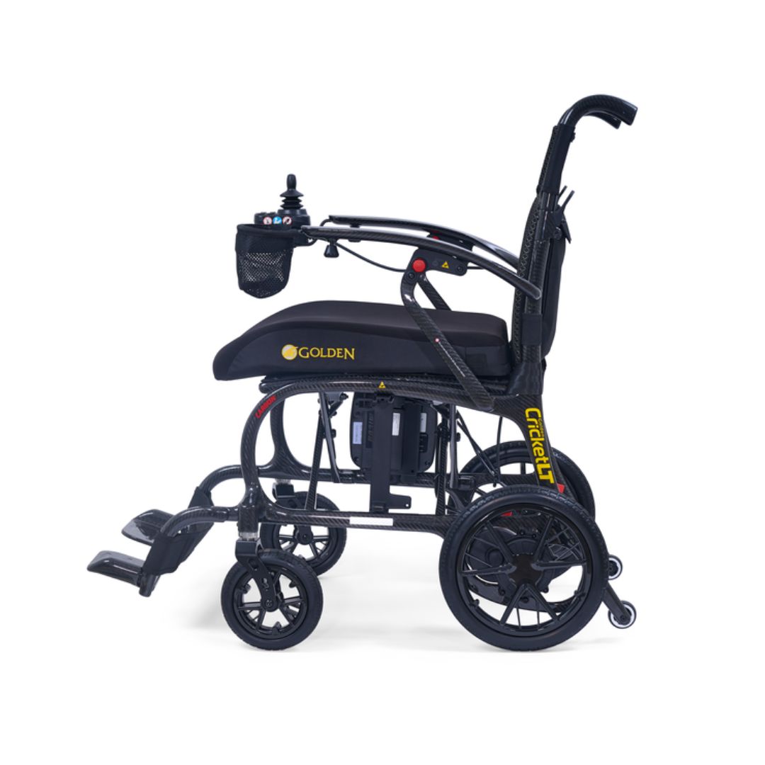 Cricket LT Carbon folding power chair detail