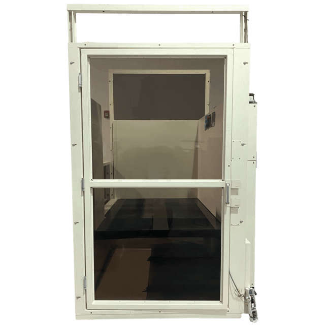 Harmar Highlander II vertical platform lift enclosure